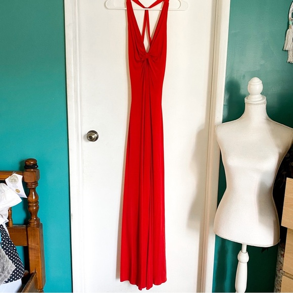 Laundry by Design Red Open Back Maxi Dress 2 - Picture 3 of 8